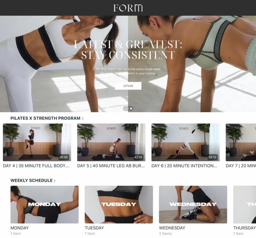 Influencer Sami Clarke's Form fitness platform sold out of its