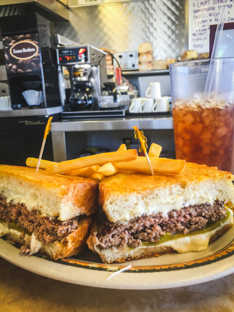 The Slap Yo Mama Burger. It is amazing. - Picture of Emma Jean's