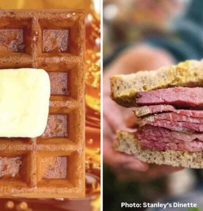 Waffles and Pastrami at Stanley’s Dinette